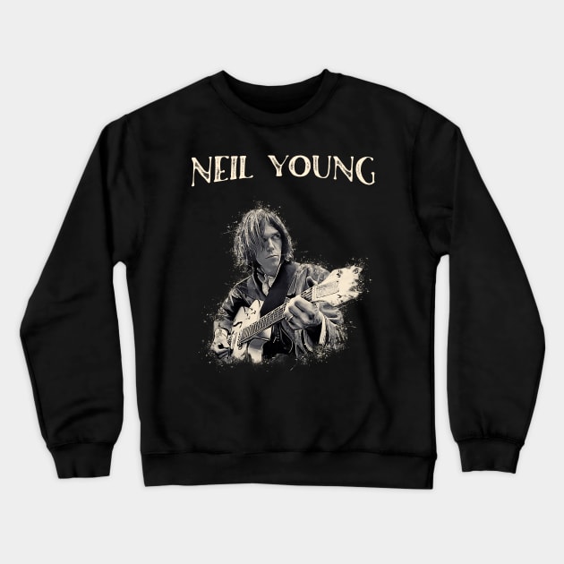 Neil Young Crewneck Sweatshirt by Yopi